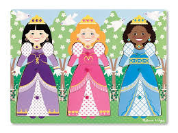 DRESS-UP PRINCESSES PEG PUZZLE