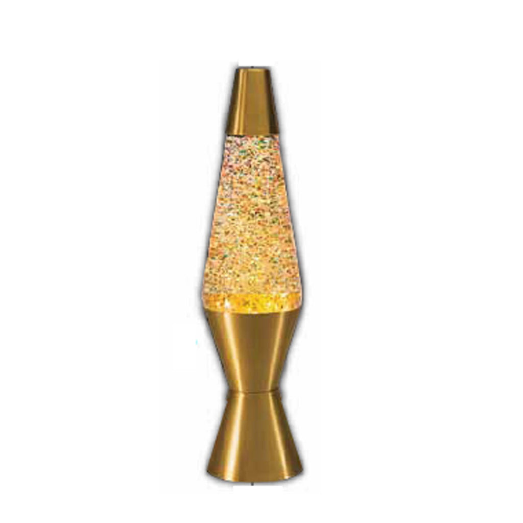 Gold Rainbow Glitter Lava Lamp
