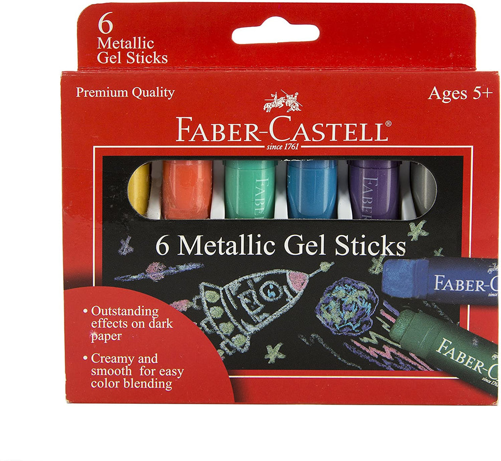 Metallic Gel Crayons 6 ct