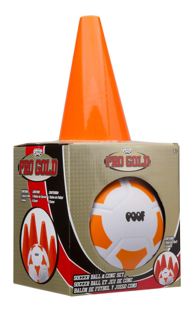 Soccer Ball & Cone Set Pro Gold