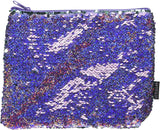 Periwinkle Irid/Matte-Sequin Pouch