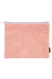 Chunky Glitter Pouch Lab Coral