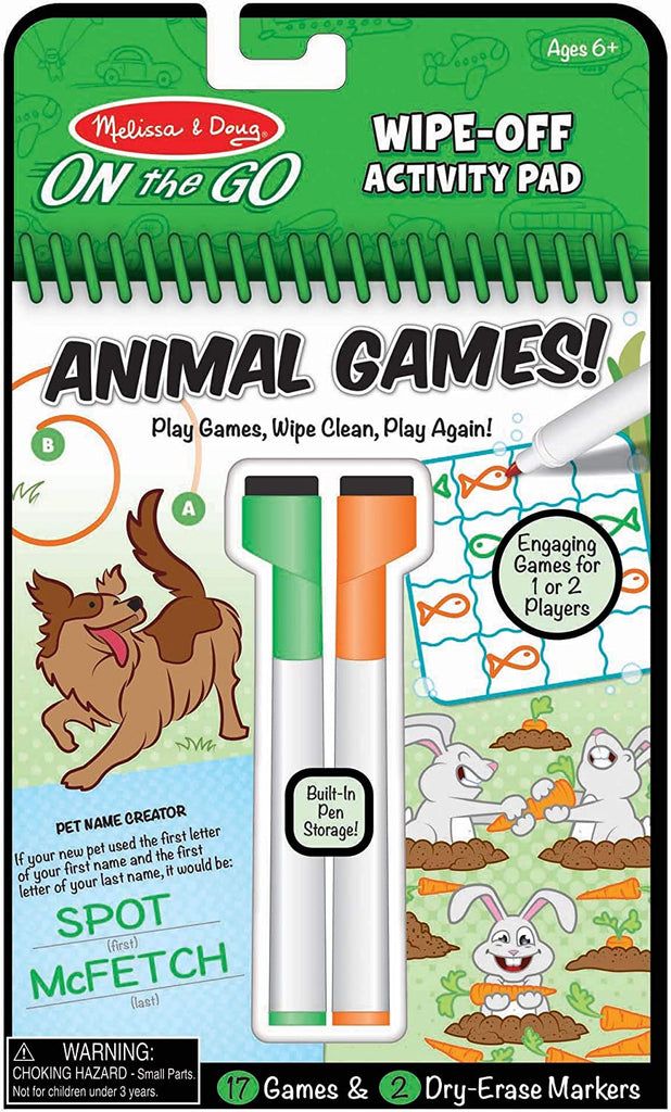 Animals Wipe-off Activity Pad