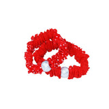 Sparkle Fashion Hair Scrunchies (Red)
