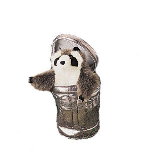 Raccoon in Garbage can