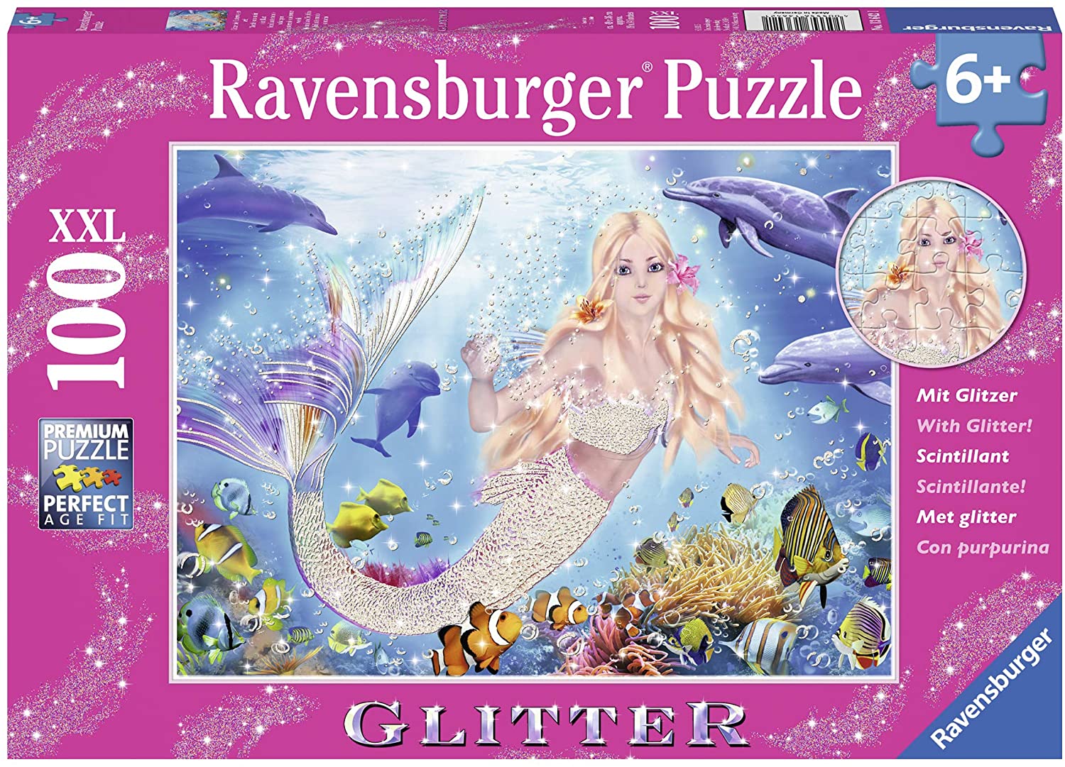 Mermaid & Dolphins 100 pc. Glitter Puzzle