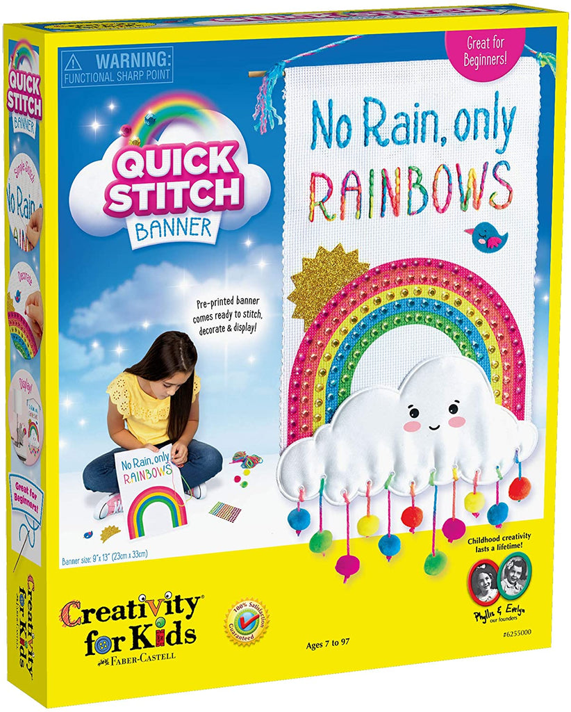 Quick Stitch Banner Rainbow