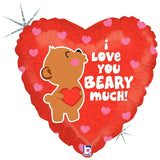 I Love you Beary Much 18" Mylar