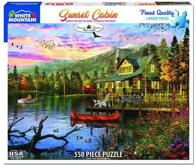 Sunset Cabin- 550 pc Puzzle