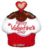 Valentines Cupcakle Shape 18" Mylar