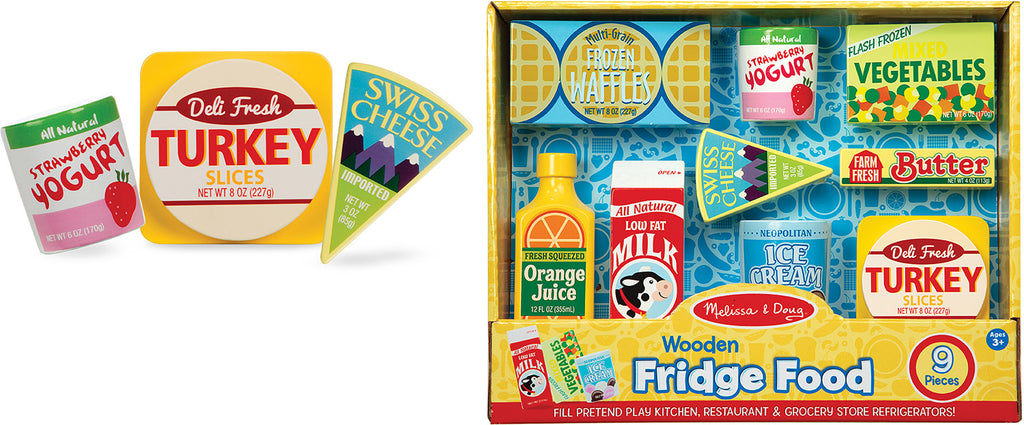 Wooden Fridge Food Set