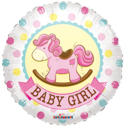 Baby Girl Rocking Horse Balloons