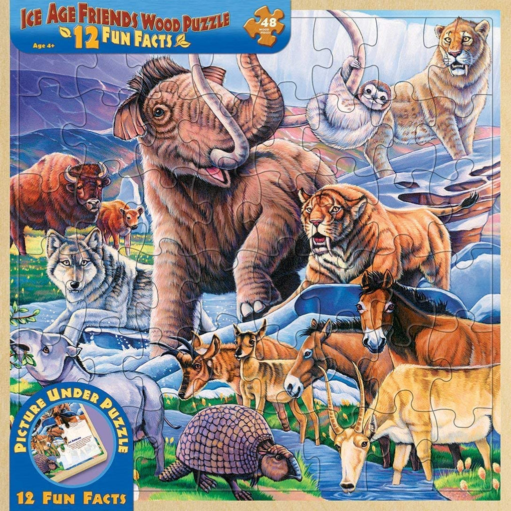 Wood Fun Facts - Ice Age Friends 48 pc Wood Puzzle