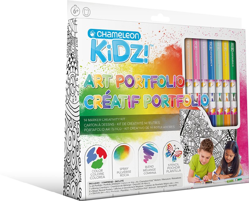 Chameleon Kidz Portfolio Creativity Kit 14 + Color +