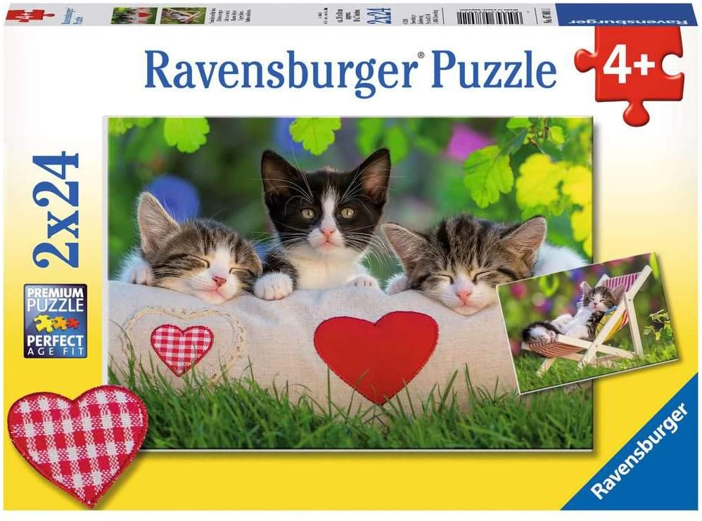 Sleepy Kitten 2 x 24pc puzzles