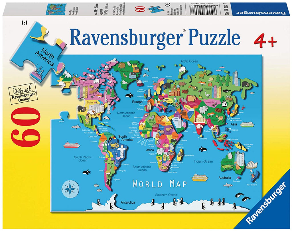 World Map 60pc Puzzle