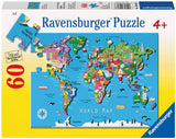 World Map 60pc Puzzle