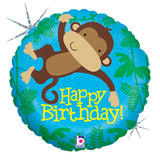 Holographic Monkey Buddy Birthday 18"