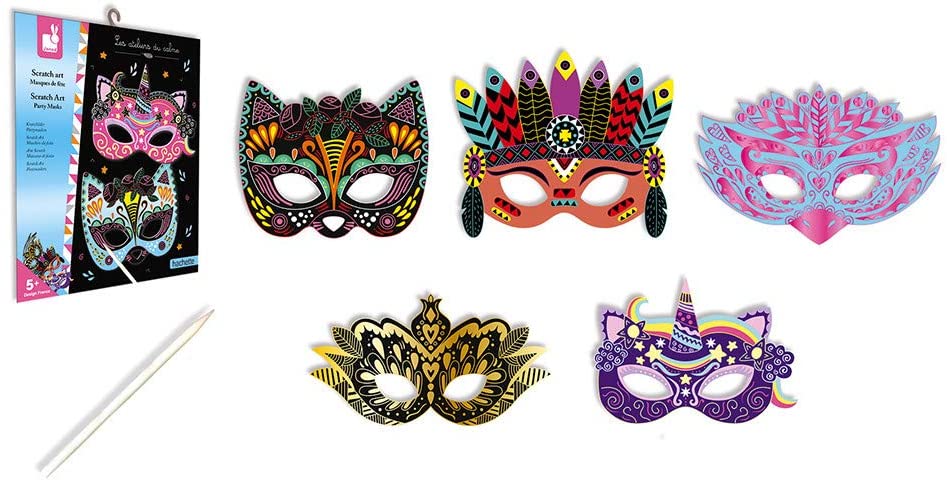Scratch Art Party Masks