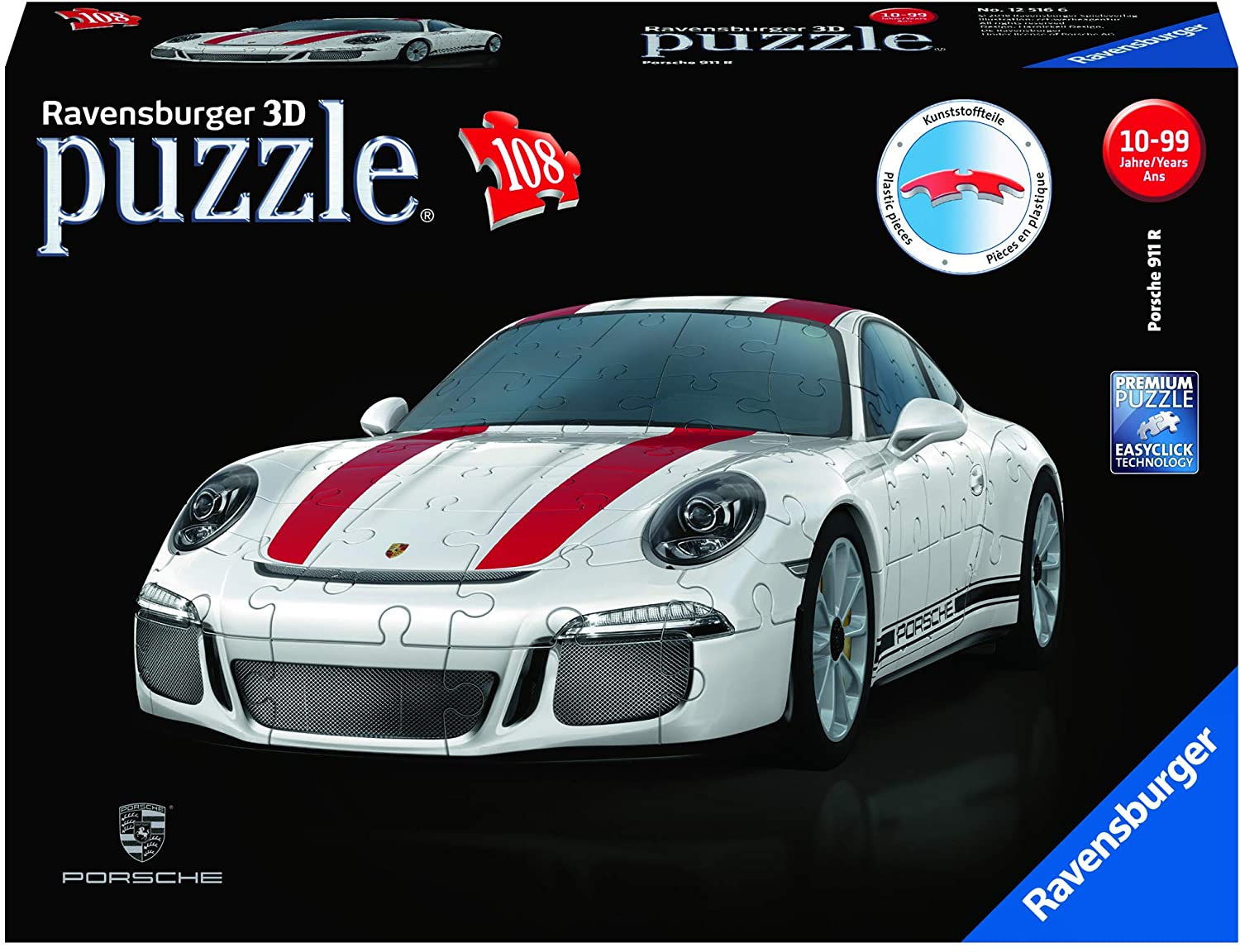 Porsche 911 R 108pc 3D Puzzle
