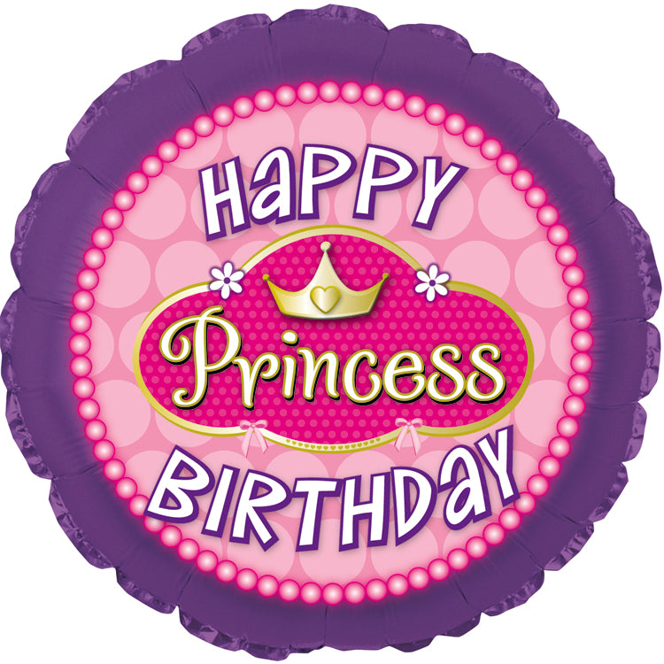 Happy Birthday Princess Pink Pearls 18"
