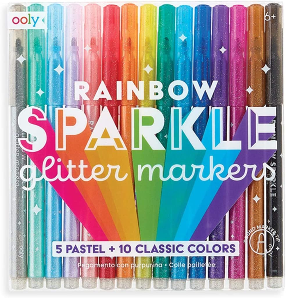 Rainbow Sparkle Glitter Markers