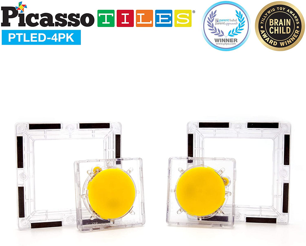 4 Pc Led Magnetic Tiles
